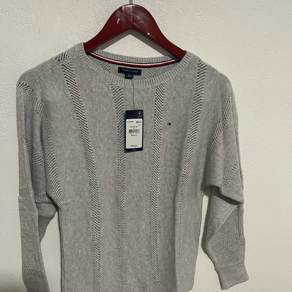 Tommy Hilfiger Light Gray Knit Top